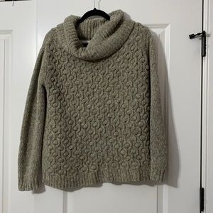 Green Cowl Neck Pullover Sweater